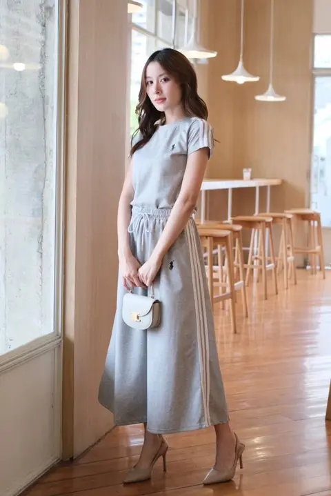 WOMEN RL POLO SKIRT CO SET GREY S38-GY