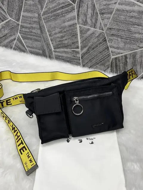 Of White X Premium Nylon Waist-Shoulder Bag Unisex With DustCover