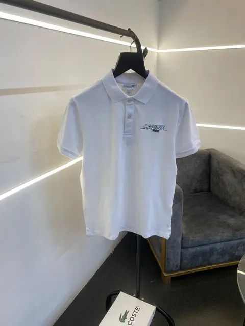 Lacoste imported box pack polo tshirt white sale