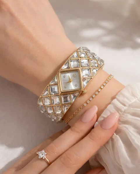 Swarovski Curiosa Gold White Watch For Her 829