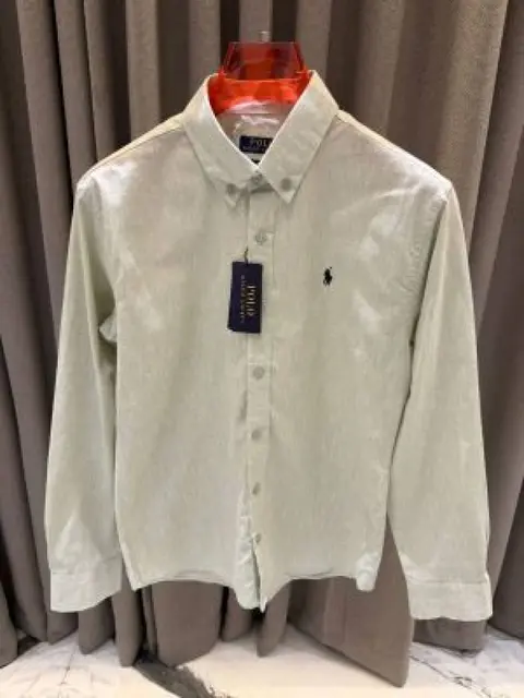 Ralph Lauren Chest Logo Full Sleeves Shirt Light Green