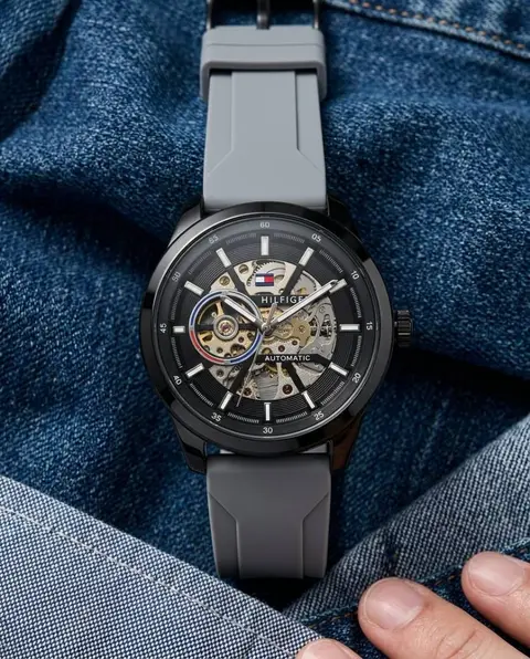 Tommy Hilfige r Automatic Silicon Grey-Black