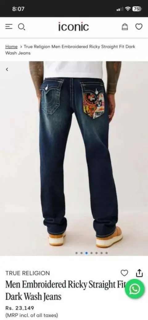 True Religio n Green Shade Straight fit Premium Imported Stretchable Lycra Fabric Denim with Back Flap pocket Design Sale Offer 3402