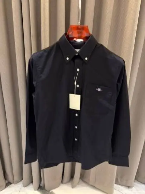 Gant Pocket Logo Full Sleeves Shirt Black