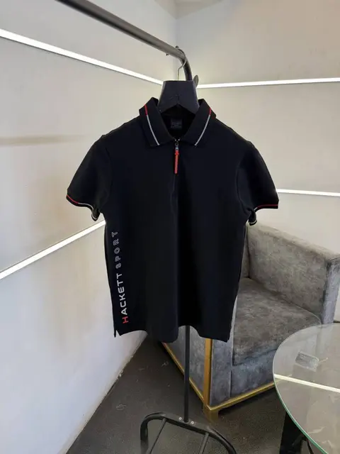 Hackett sports imported polo tshirt black