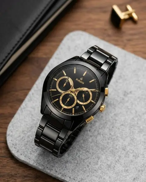 Rado HyperChrome Chronograph Black-Gold