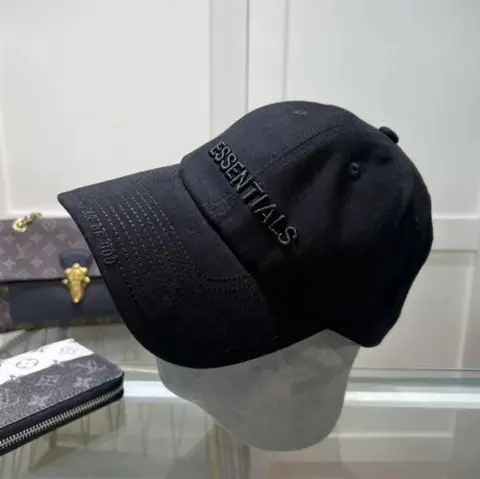 Essential Fear Of God Front Logo All Black Premium Unisex Cap (With Box)