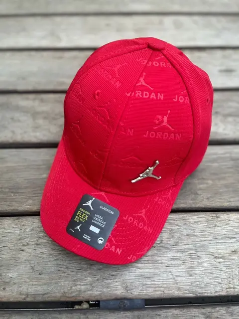 Air Jordan Front Small Mettalic Logo Red Print Premium Unisex Cap (With Box) 761