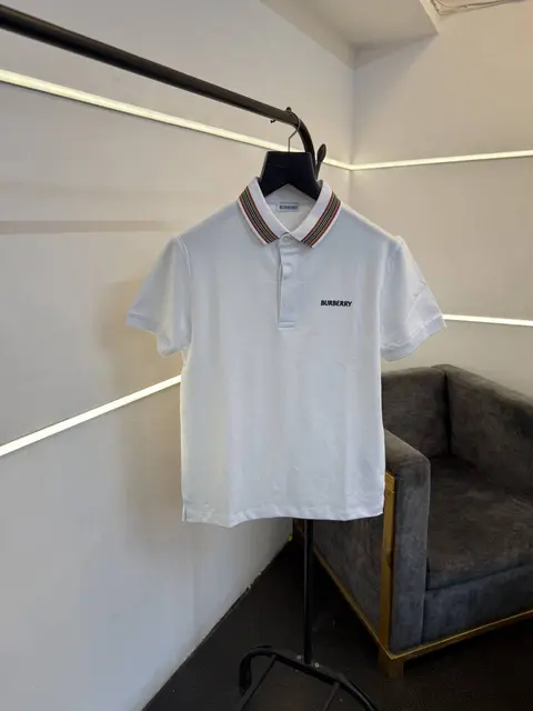 Burberry imported polo tshirt white