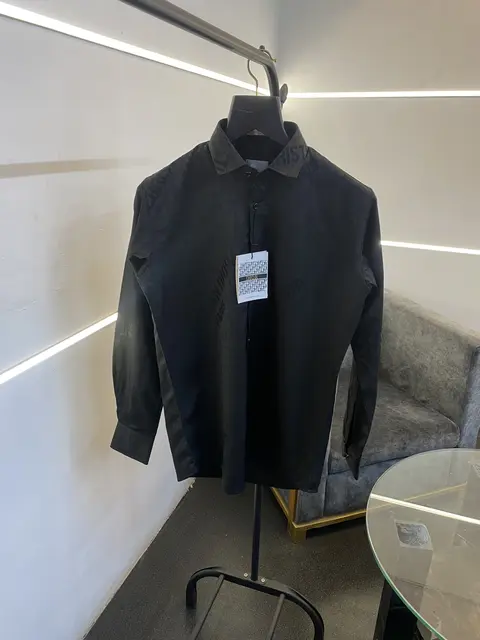 Christian diyor laser cut monogram print imported shirt with proper box packing black sale