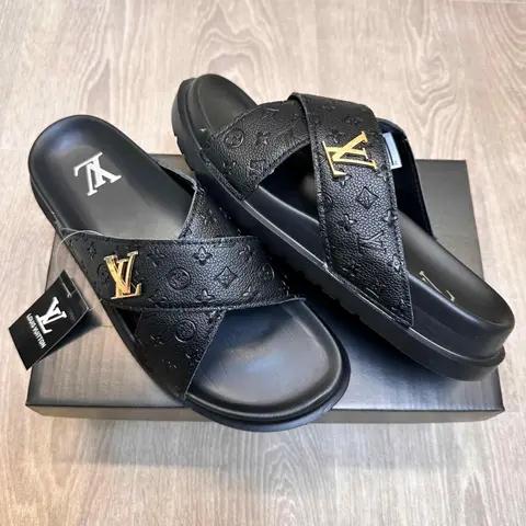 Louis Vuitton Venice Mule Premium Black Slides