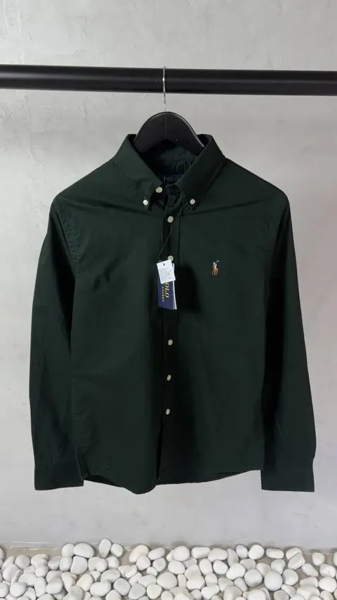 Ralph Lauren Polo Dark Green Oxford Shirt 1003