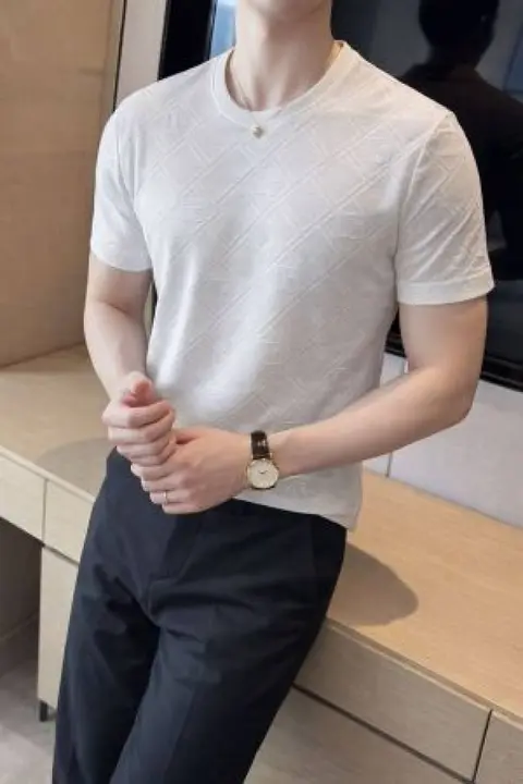 D&G Embossed logo round neck t-shirt white