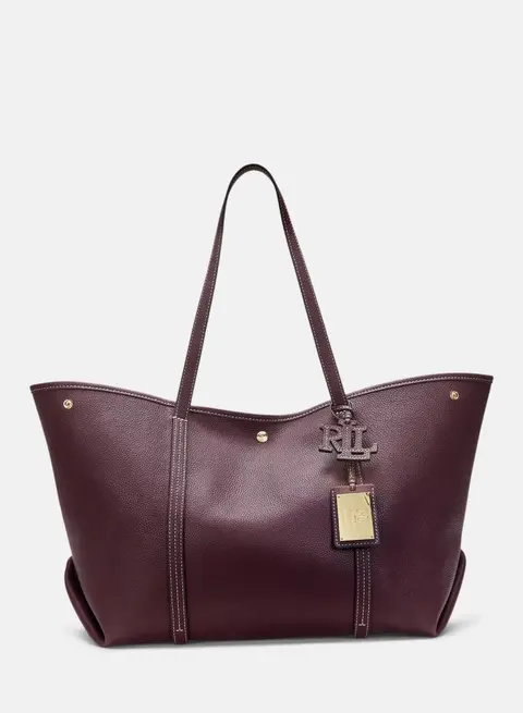 Ralph Lauren Pebbled Leather Large Emerie Tote