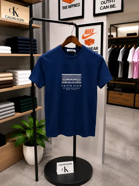 Calvin klei imported round neck tshirt blue