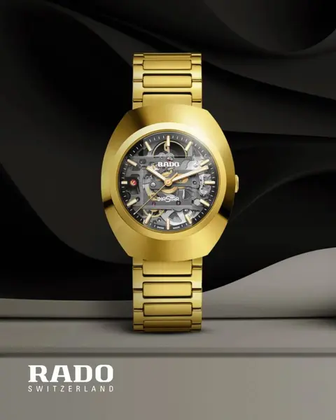 Rado gold Diastar skeleton Automatic