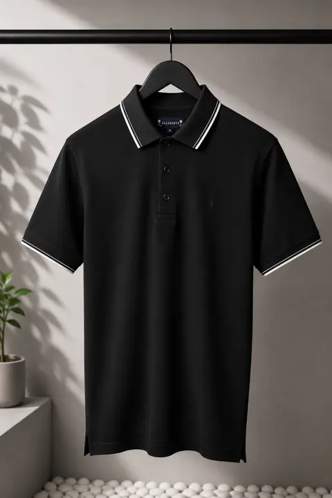 All Saints Premium Polo T-Shirt 2205