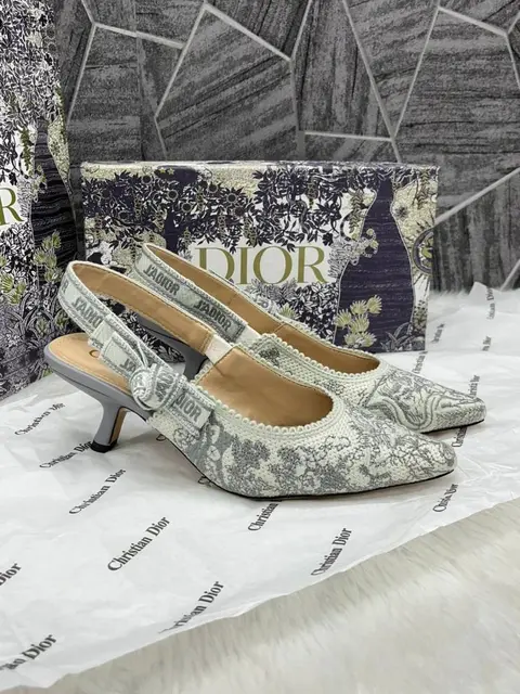 Dior Fixprice Jadiyor Pump Kitten Heels TigerGrey With OriginalBox CarryBag