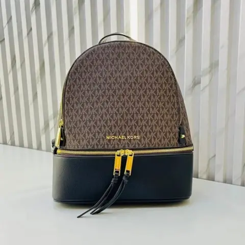 Michael Kors MK Rhea Backpack With Dust Bag (Coffee Black - 759)