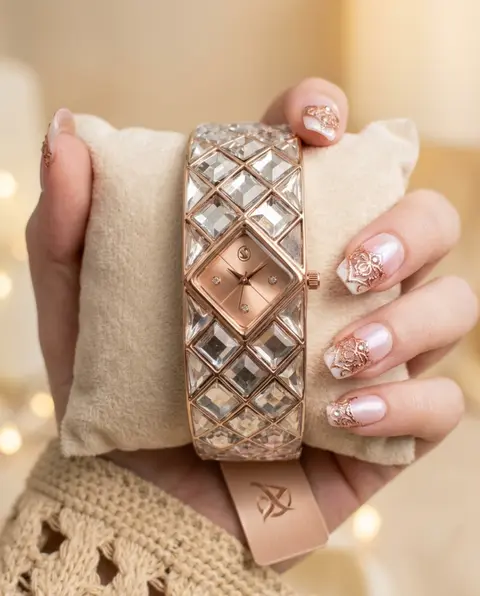 Swarovski Curiosa Bangle Copper To Pink