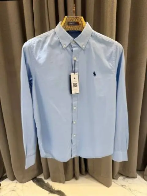 No return Ralf Lauren imported shirt Sky blue