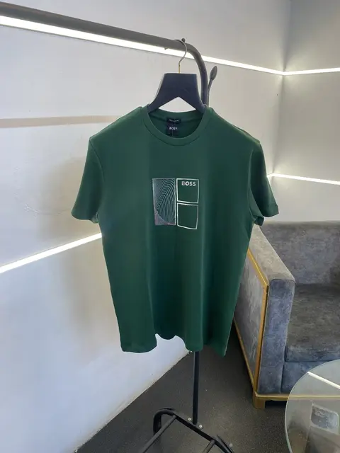 Hugo bos imported round neck tshirt green