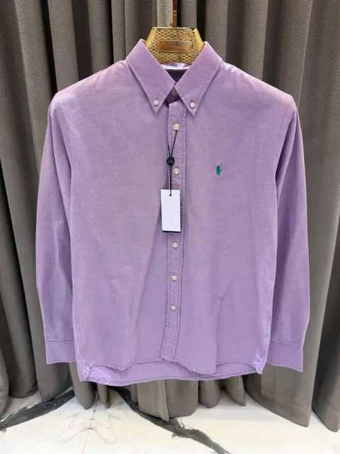 Ralph Lauren Chest Logo Full Sleeves Shirt Purple