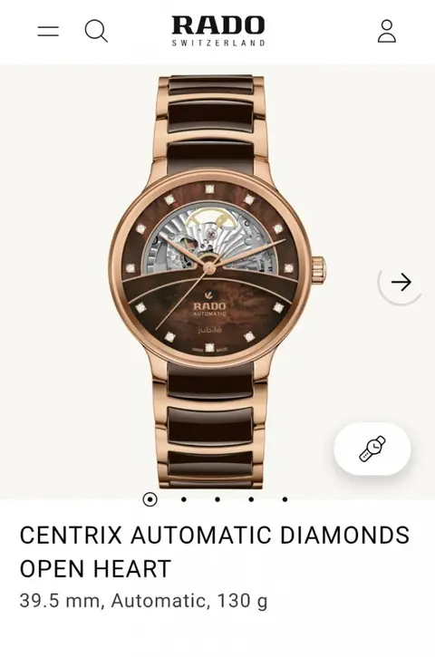 Rado centrix automatic open heart japan