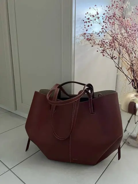 Polenne Cyme Black Cherry Tote Large Size Premium With Dust Cover Packaging