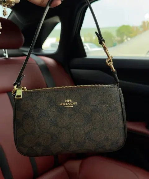 Coach Nolita 19 Coffee Mono With OriginalBox DustCover ChainBelt PearlCharm