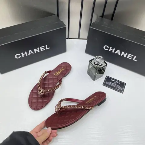 Chanel Onsale Thong Flats With OriginalBox