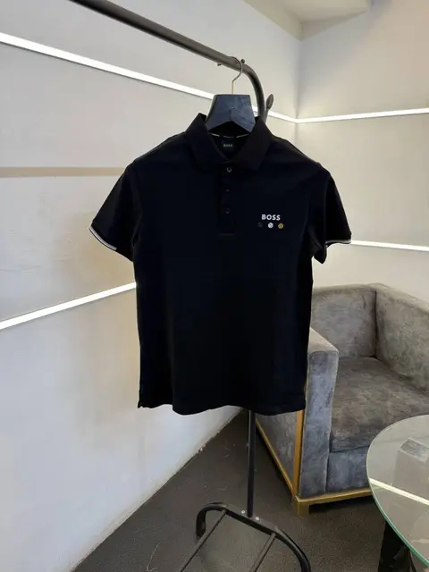 Hugo bos imported polo tshirt black
