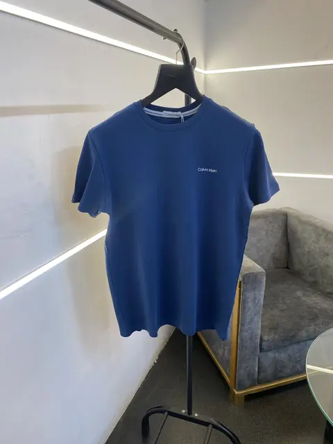 Calvin kline imported round neck tshirt denim blue sale