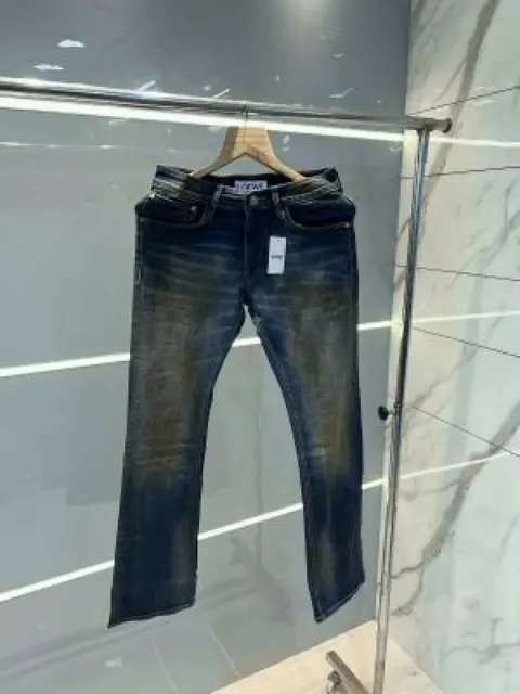 Loewe Green Shade Premium Imported Stretchable Lycra Fabric Boot Cut Denim with Embroidered Design 2949
