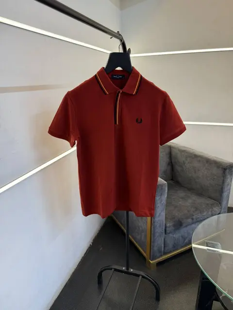 Fred perry imported polo tshirt rust sale
