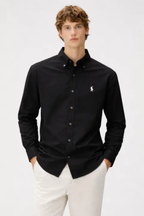 Ralph L-AUREN P-OLO IMPORTED STORE ARTICLE SHIRT linen fabric