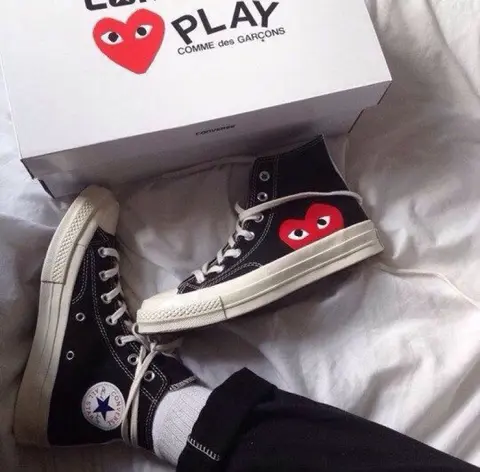 converese .comme des garcons play x black