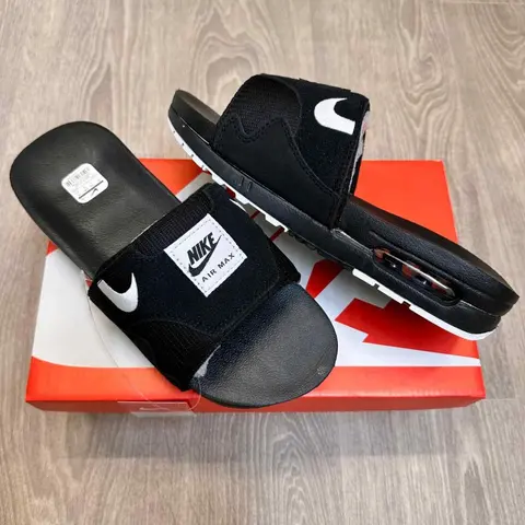 Nike Airmax 1 Premium Black White Flip-Flop