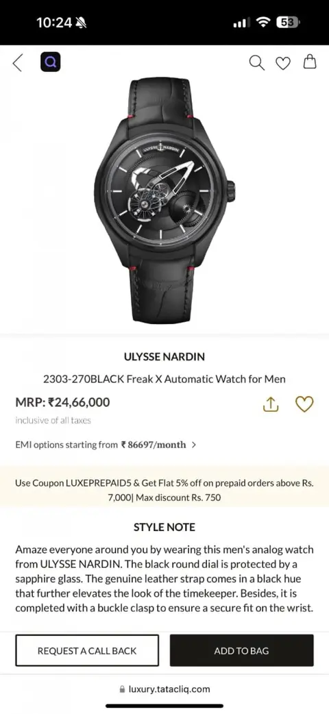 Ulysses Nardin 2303-270 Black Freak Automatic