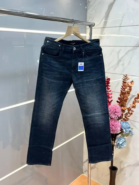 Balmain Paris Blue Shade Straight Fit Premium Imported Stretchable Lycra Fabric Denim with Logo 3687