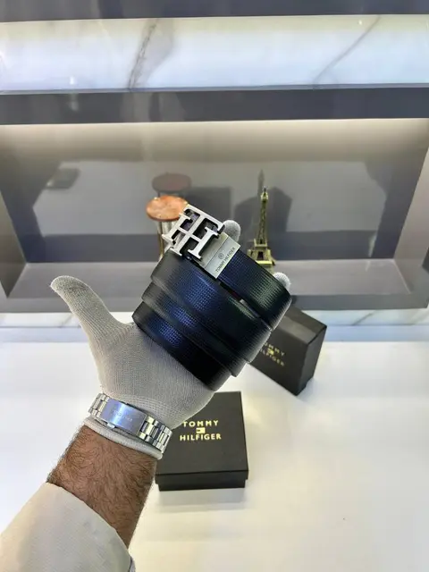 Tommy Hilfigar Grey Reversible Belt Fa 400