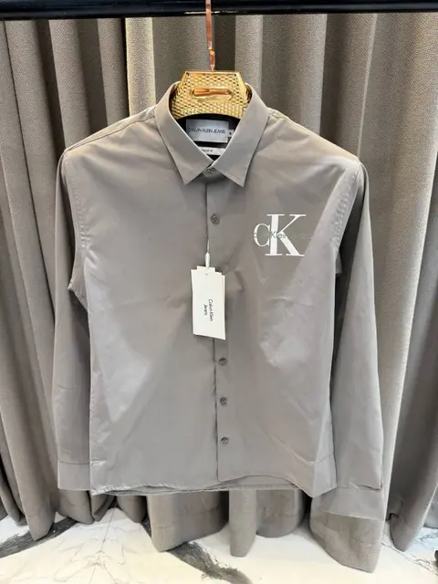 Calvin Kline Big Monogram Shirt Light Grey