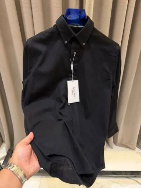 Calvin Kline Chest Logo Full Sleeves Shirt Black