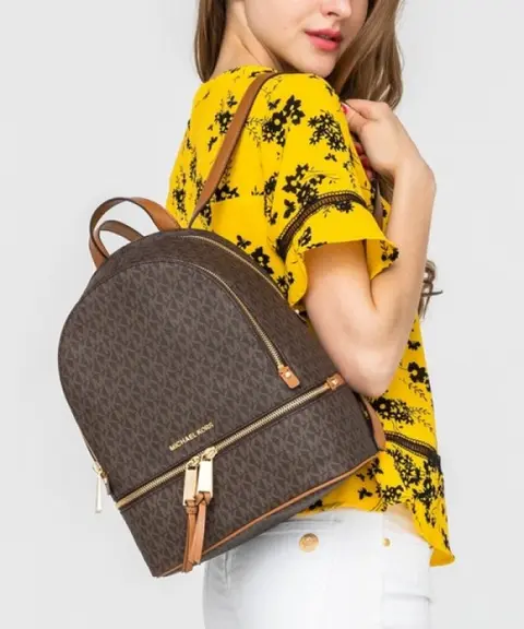 Michael Kors MK Rhea Backpack With Dust Bag (Brown - 761)