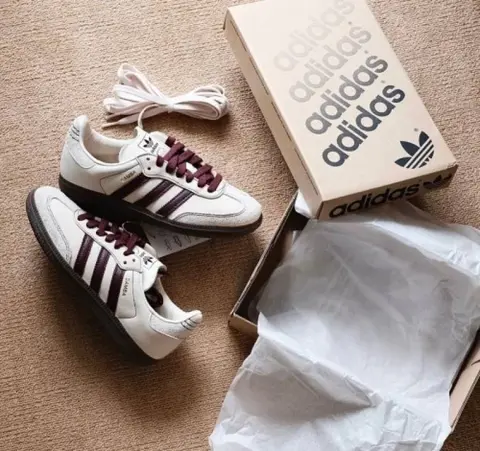 Adidas Samba OG Men s Wonder White Maroon ( Sale )