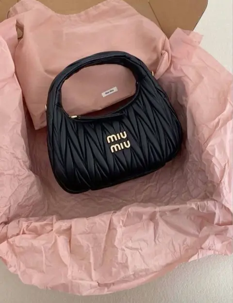 Miu Miu Matelasse Hobo Bag With Original Box & Dust Cover Packing