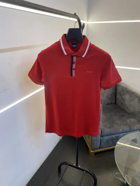 Hugo bos imported polo tshirt red