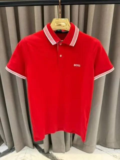 Boss Chest Logo Polo T-shirt Red