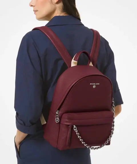 Michael1215 Kors MK Slater Premium Backpack With Dust Bag (Wine - 1215)