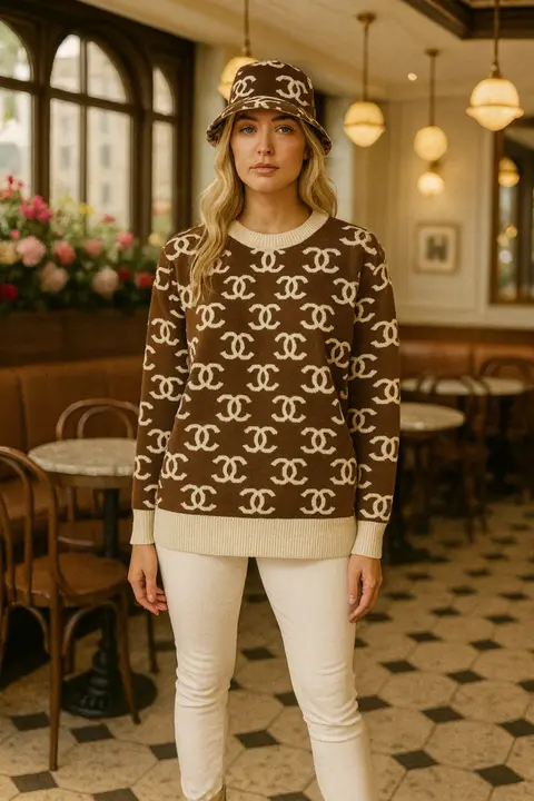 CHAN SWEAT SHIRT COFFEE S51-CF